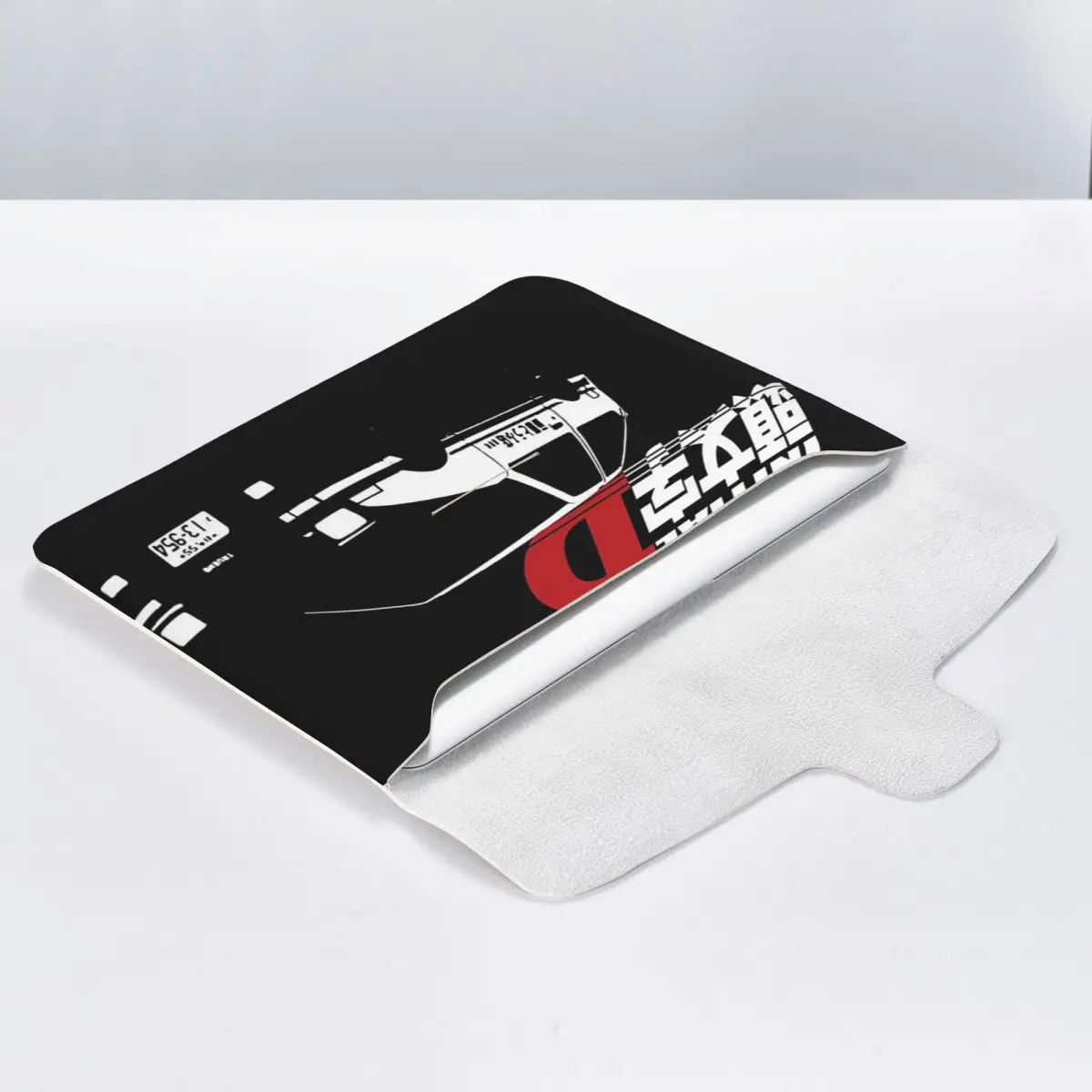 Anime Drift AE86 Initial D PU Leather Horizontal Laptop Sleeve Shockproof Soft Lining Notebook Case 13 Inch