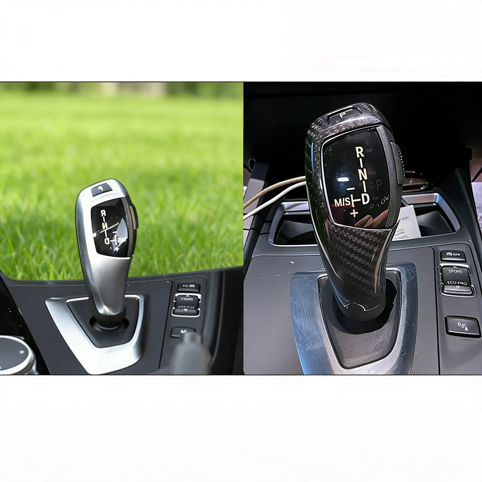 Suitable for BMW gear head gear decorative cover,real carbon fiber (right drive) interior modification automotive supplies