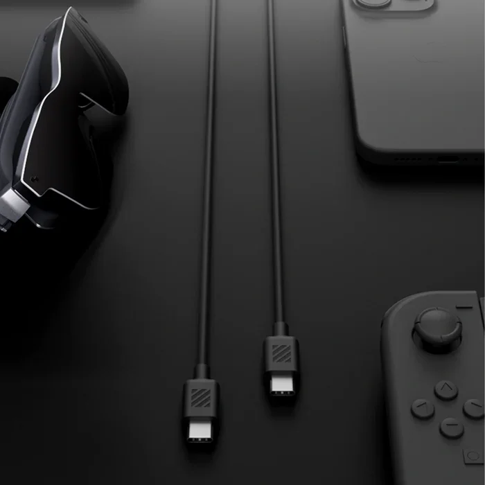 Transferência de dados de cabo USB-C tudo-em-um TCL RayNeo, transferência de áudio e vídeo, carregamento, original