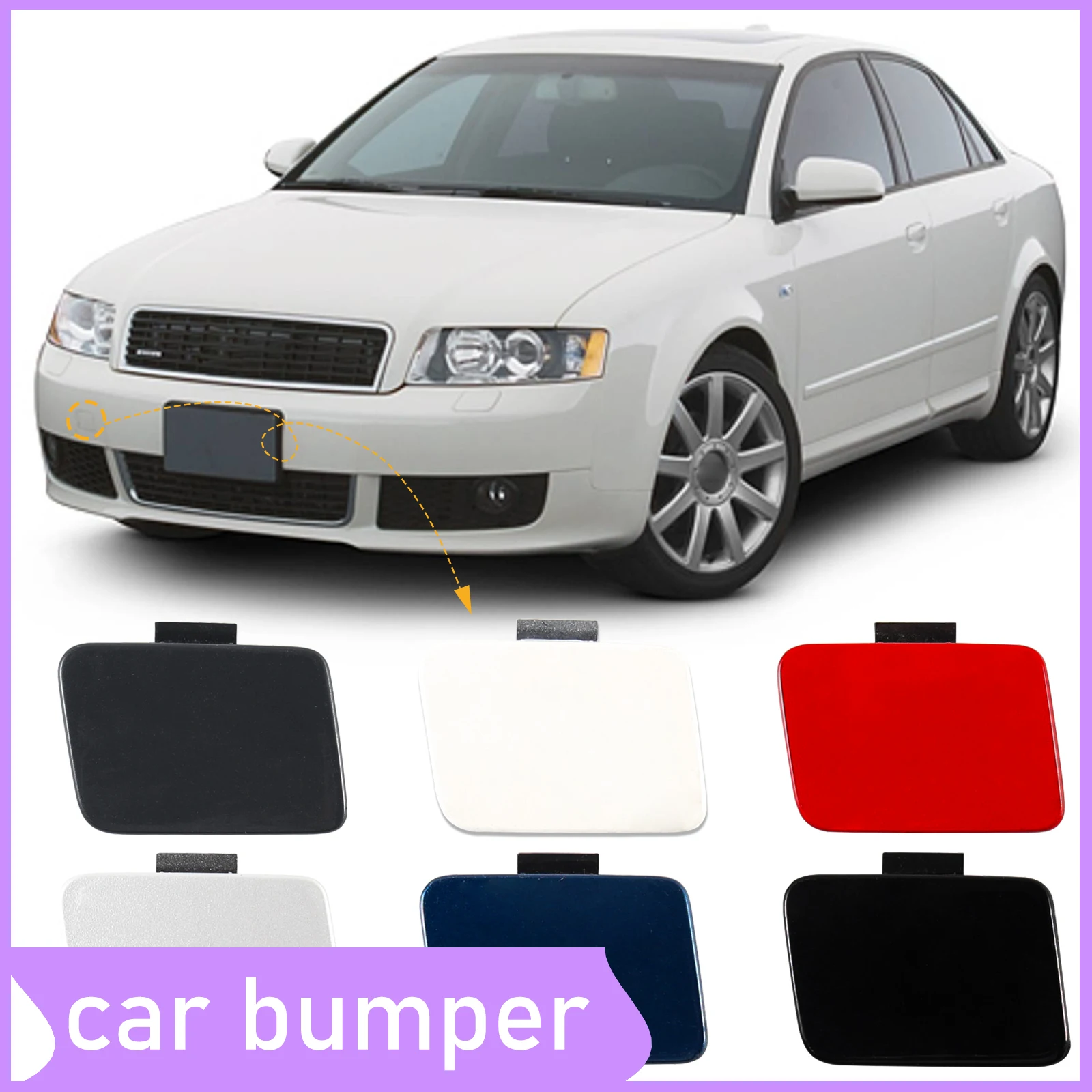

Front Bumper Tow Hook Cap Towing Eye Cover For Audi A4 B6 2003 2004 2005 8E0807241 Car Accessories