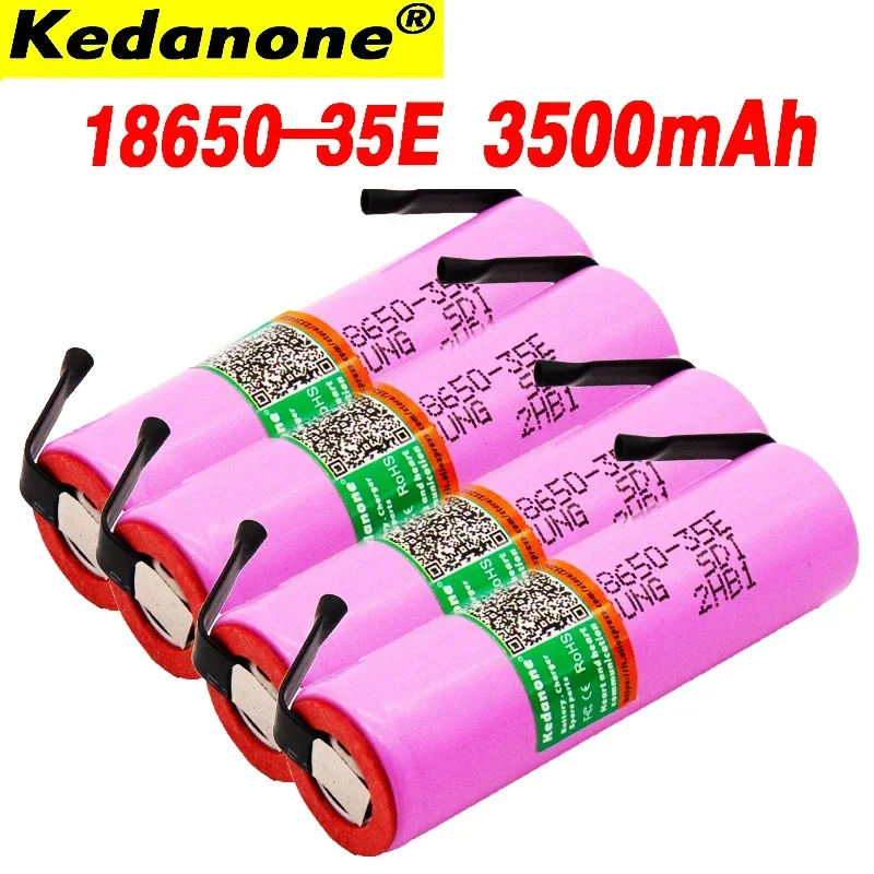 Samsung 18650 3500 mAh 13Adischarge INR18650 35E INR18650-35E akumulator 18650 litowo-jonowy 3.7 akumulator + DIY nicke