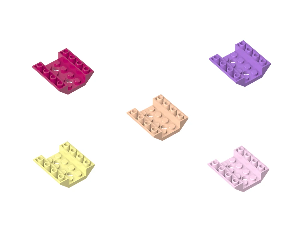 Construct Units 4×4 Inverted Declivity Foundation Interlock MOC Perforated 685  Compatible with LEGO 72454