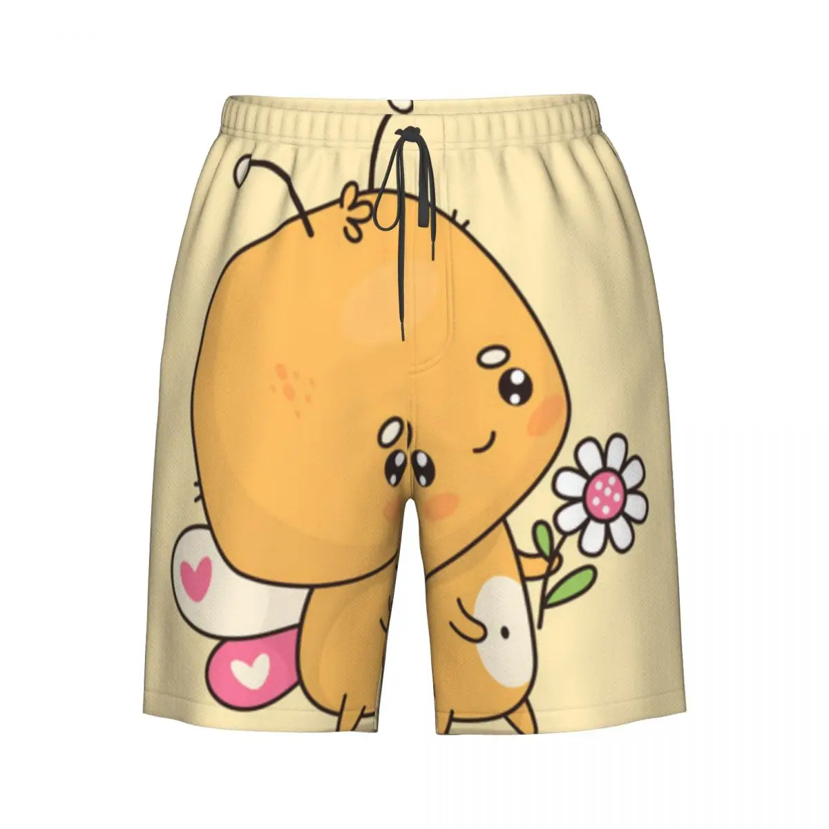 Quick Dry Swimming Shorts Cute Butterfly With Daisy Flower Swimwear Man Swimsuit Swim Trunks