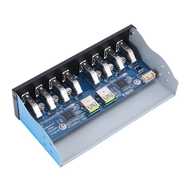 Daily Sale 6X 19 Pin To 8 Port USB 3.0 Hub 5.25 Inch CD-Rom Drive Bay CD Rom Front Panel For Computer Case