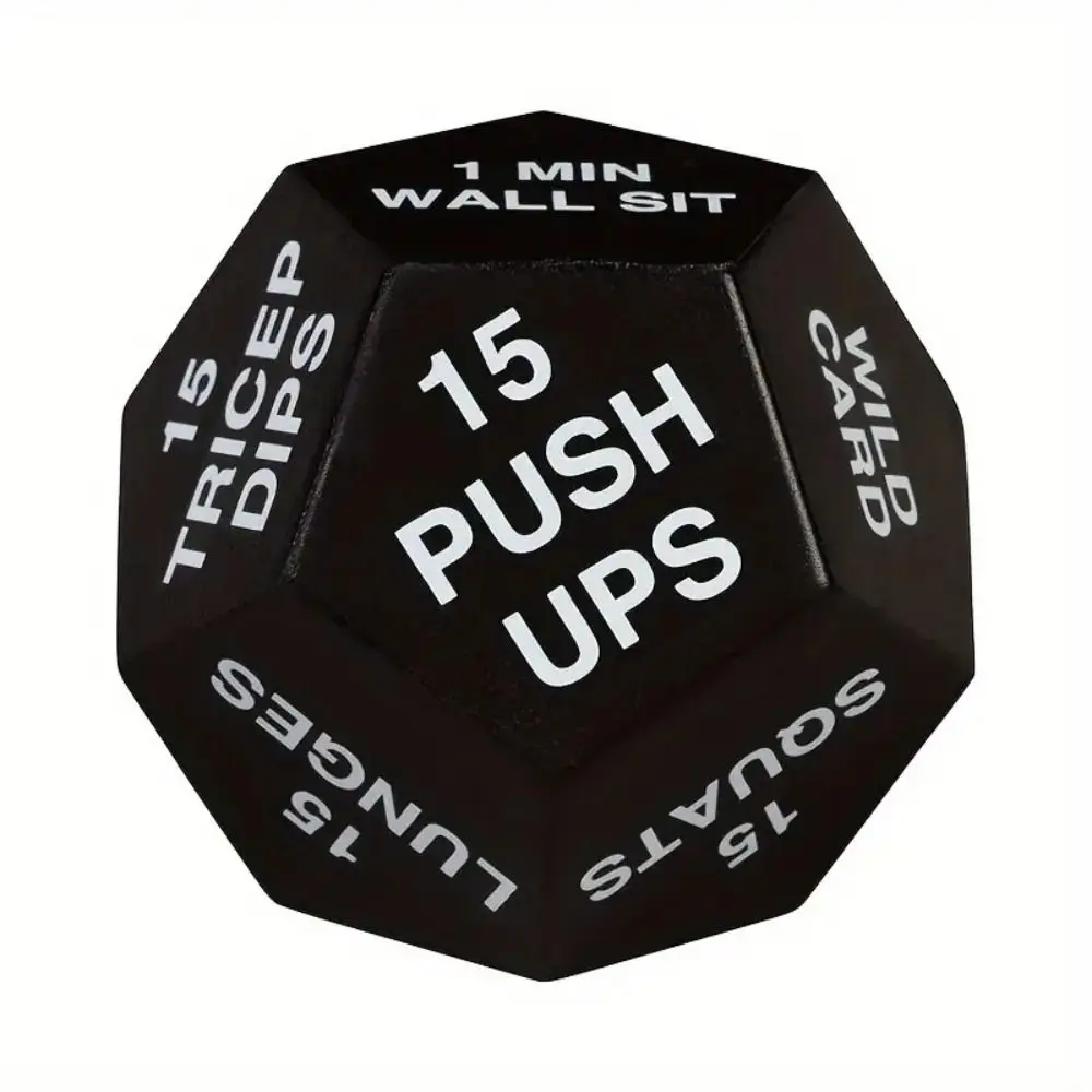 12 Sided Portable Fitness Action Choice Dice Interactive Soft Foam Exercise Toy Funny Lightweight Bodyweight Training Dice WOD