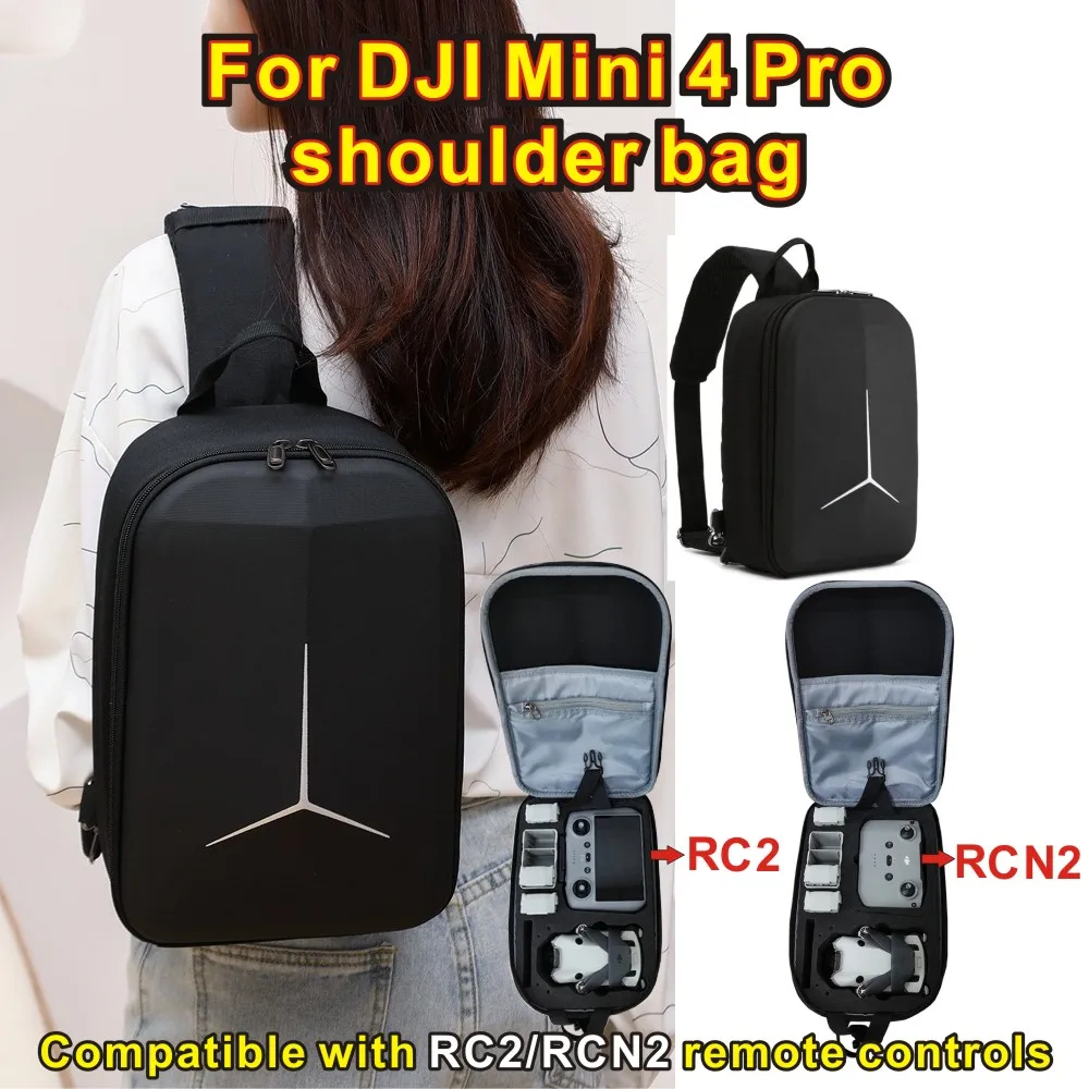 

Mini 4 Pro drone storage bag For DJI Mini 4 Pro RC2/RCN2 remote control storage shoulder bag crossbody bag storage case