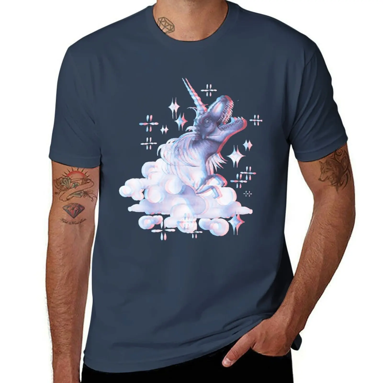 Watercolor Dinocorn - 3D T-Shirt Holiday All Match T-Shirt