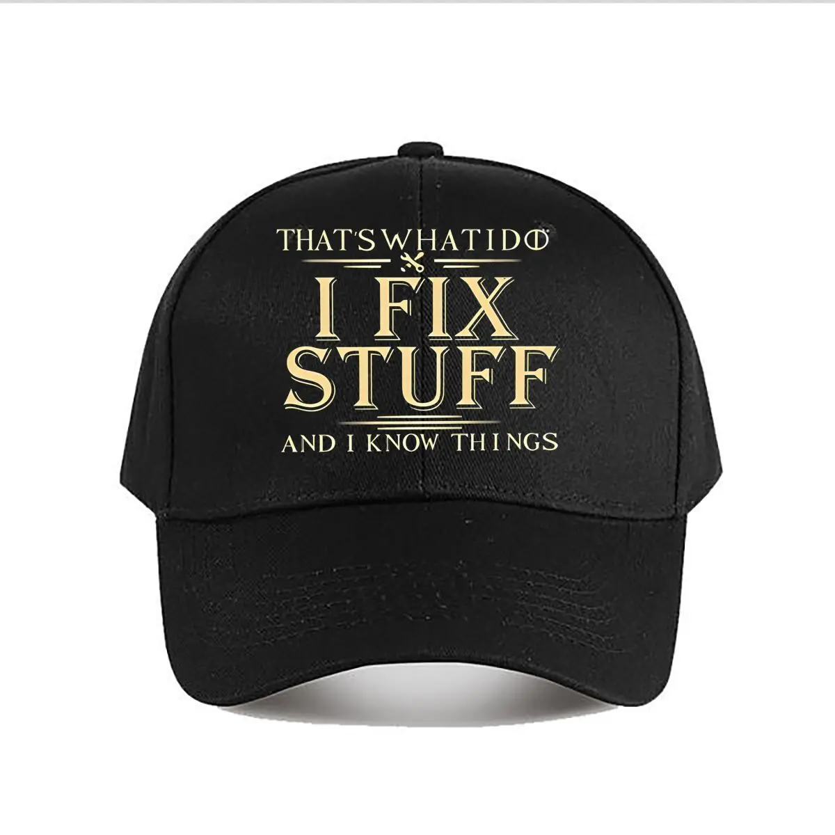 Black Vintage I Fix Stuff Baseball Cap Baseball Cap Fashion Men Sunhat Women's Outdoor Sports Snapback Cap