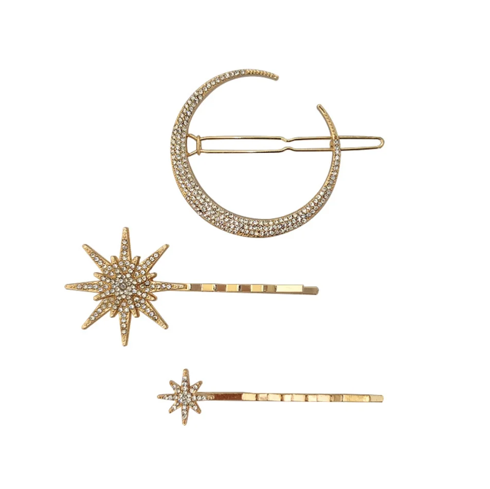3 Teile/satz Luxus Haar Clip Pins Kristall Schneeflocke Haarnadeln Hochzeit Haar Schmuck Geschenk Headwear Barrettes Ornament Zubehör – Detail 8