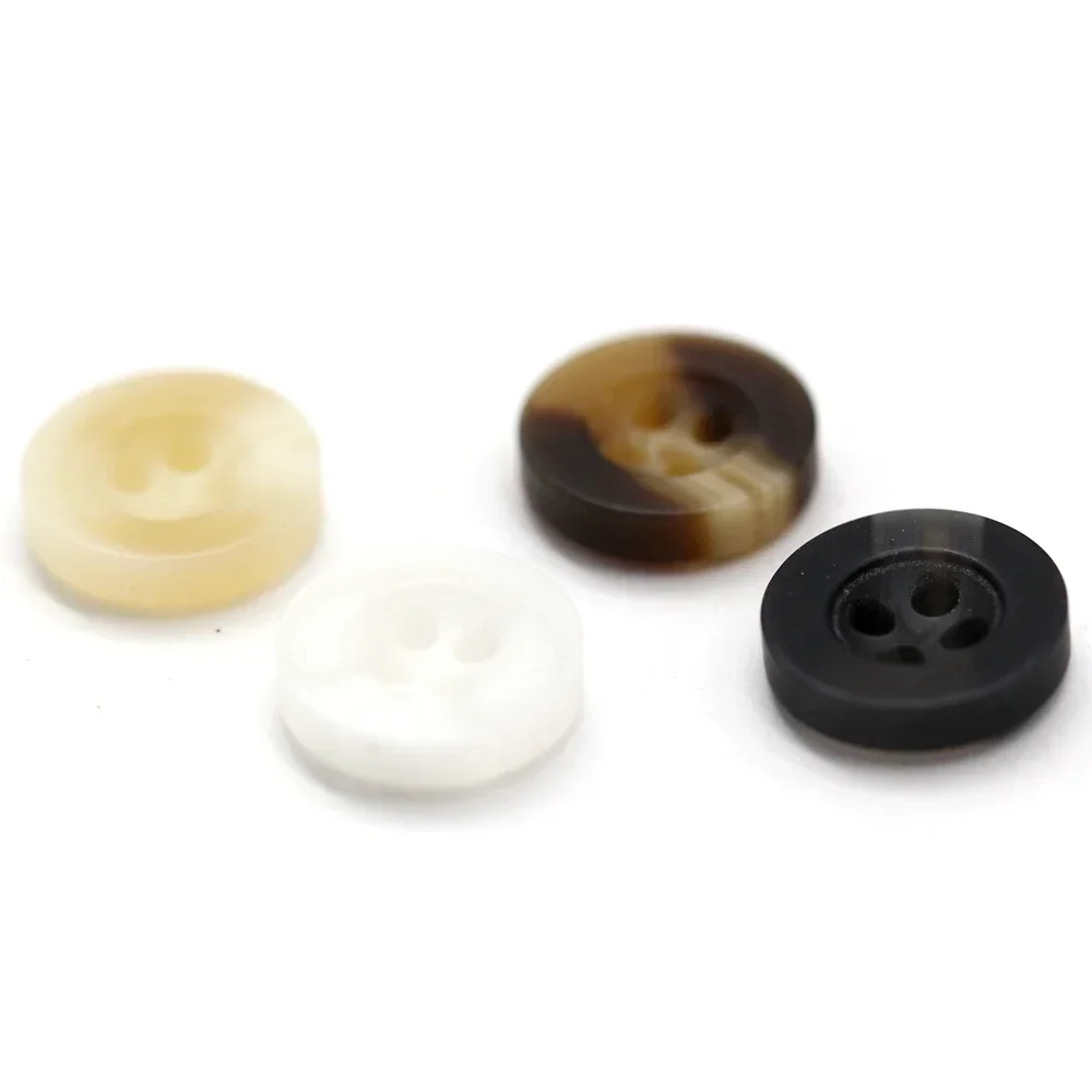 DOTOLLE 9/10/11mm Small Classical Horn Pattern Resin Buttons For Clothes Fashion Shirt Blouse Dress DIY Craft Sewing Accessories