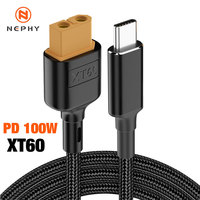 Ultra-high speed XT60 To USB C 100W Fast Charging Cable For Toolkitrc SC100 Protocol Charger Cord Adapter Wire Replacement Parts