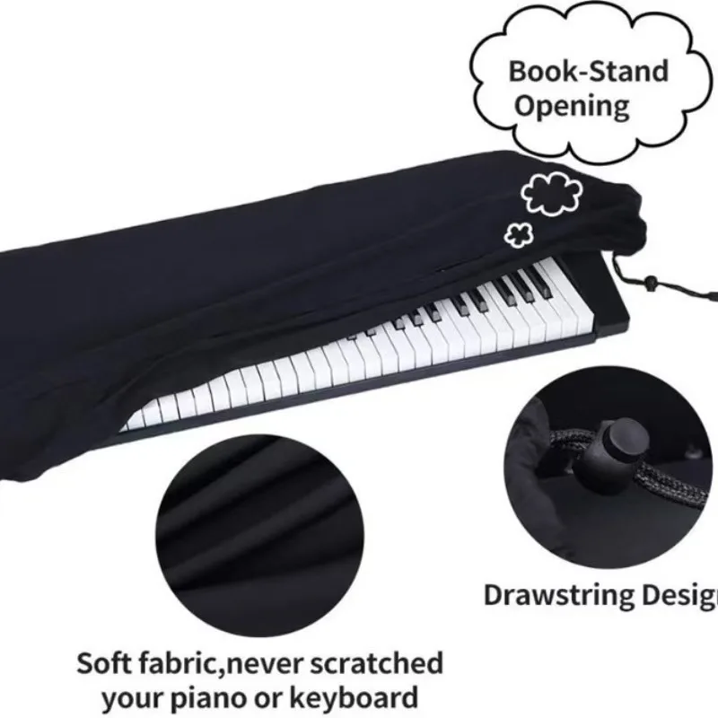 1PC Dust-Resistant Cover for Electronic Pianos, Designed for Digital Keyboards, Adjustable for Both 61 and 88 Keys (Only Cover)
