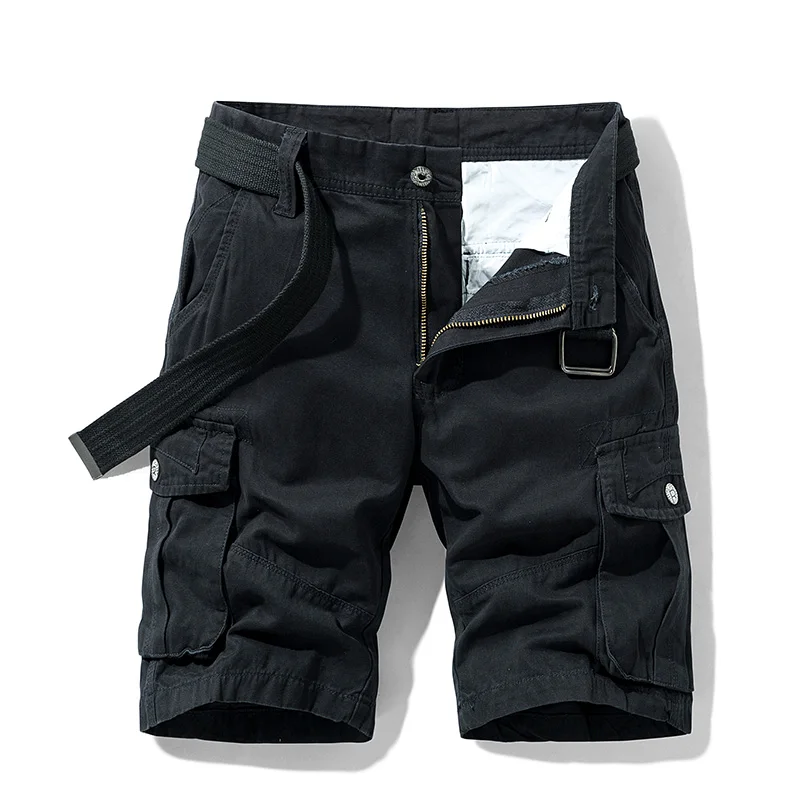 Pantaloncini da Safari da uomo nuovi estivi con tasche Multiple pantaloncini da uomo larghi da viaggio Casual giornalieri assortiti pantaloni in cotone 100% solido per M