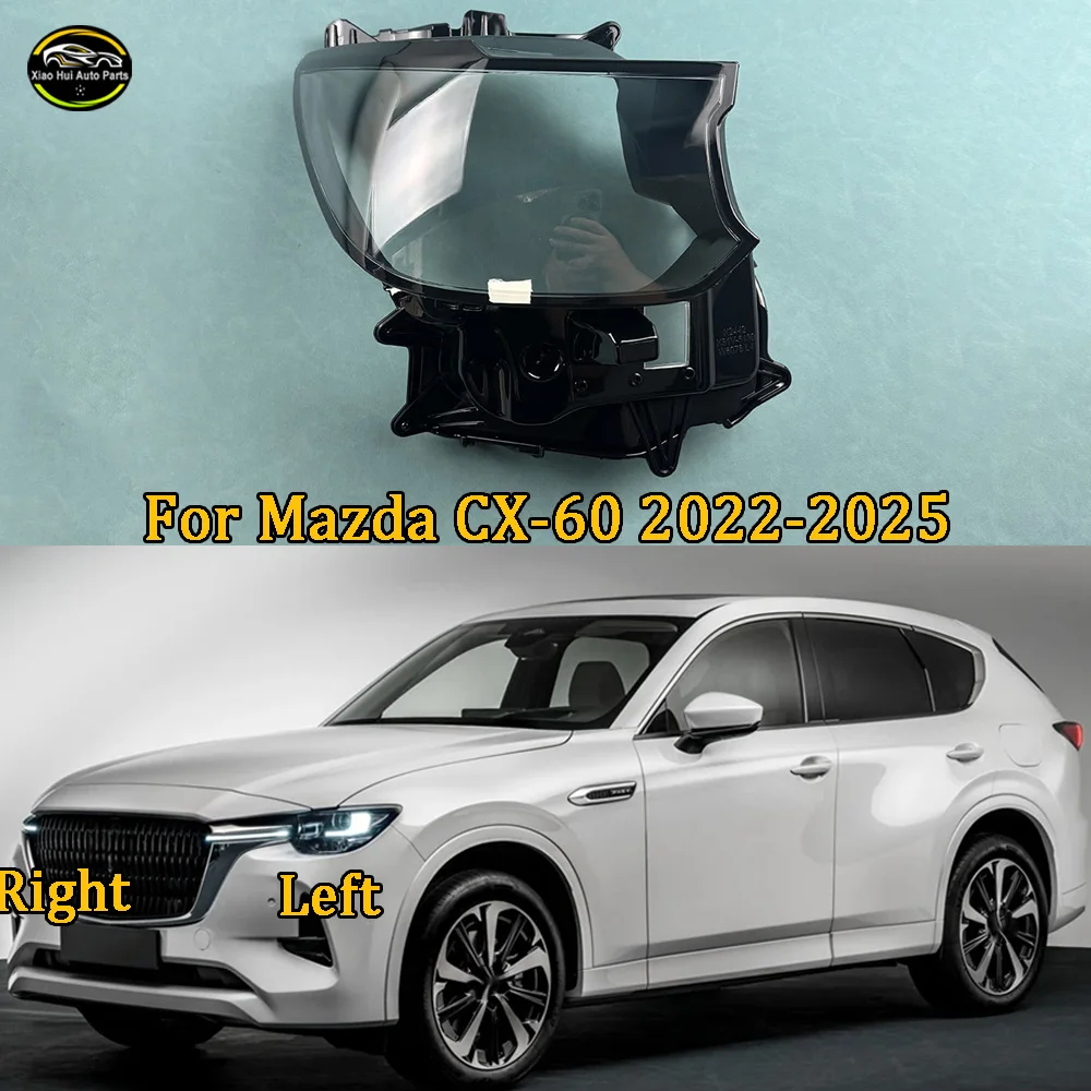 

For Mazda CX-60 2022 2023 2024 2025 Car Accessories Headlight Cover Transparent Lampshade Lamp Lens Headlamp Shell Plexiglass