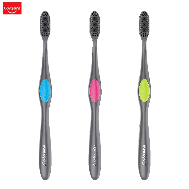 Colgate 2Pcs 360 Soft Charcoal Bristle Toothbrush Deep Interdental Cleansing All Round Oral Care Set