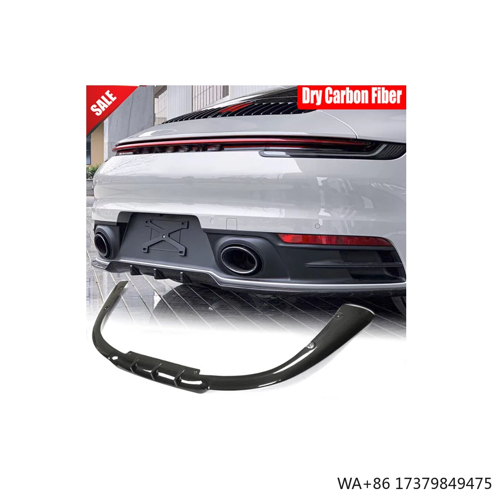 

Facelift Upgrade Accessories Rear Diffuser Techart Style Rear Lip for Porsche Carrera 911 992 4S