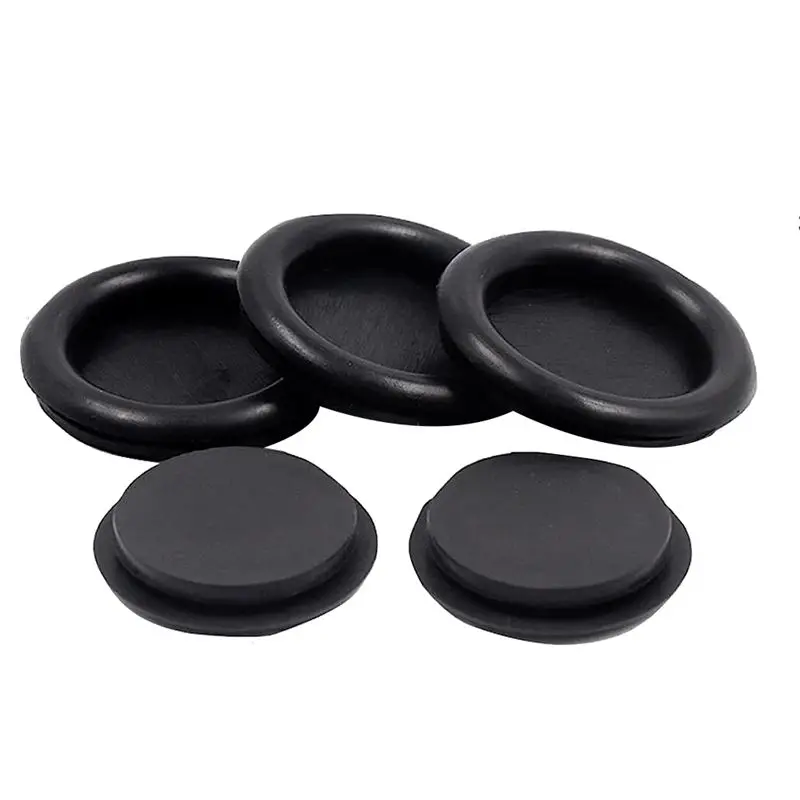 HGHO 170Pcs 7 Sizes Rubber Grommet Assortment Kit, Firewall Hole Plug Set Electrical Wire Gasket Solid Hole Plugs Set