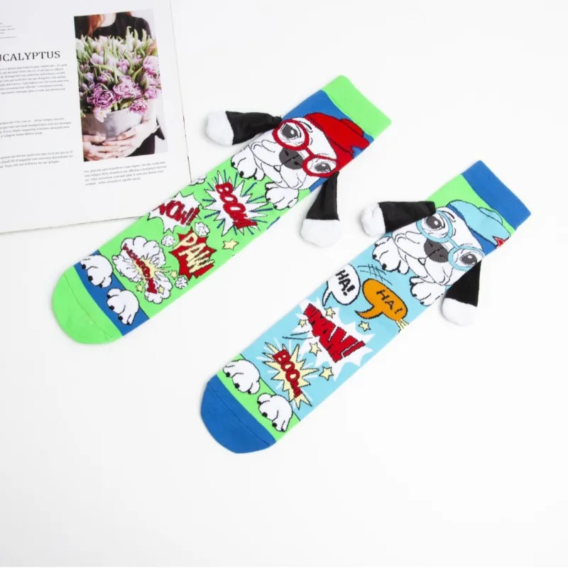 Wholesale of Socks 3D Printed Cartoon Knee High Socks Popular Intermet Celebrity Sock