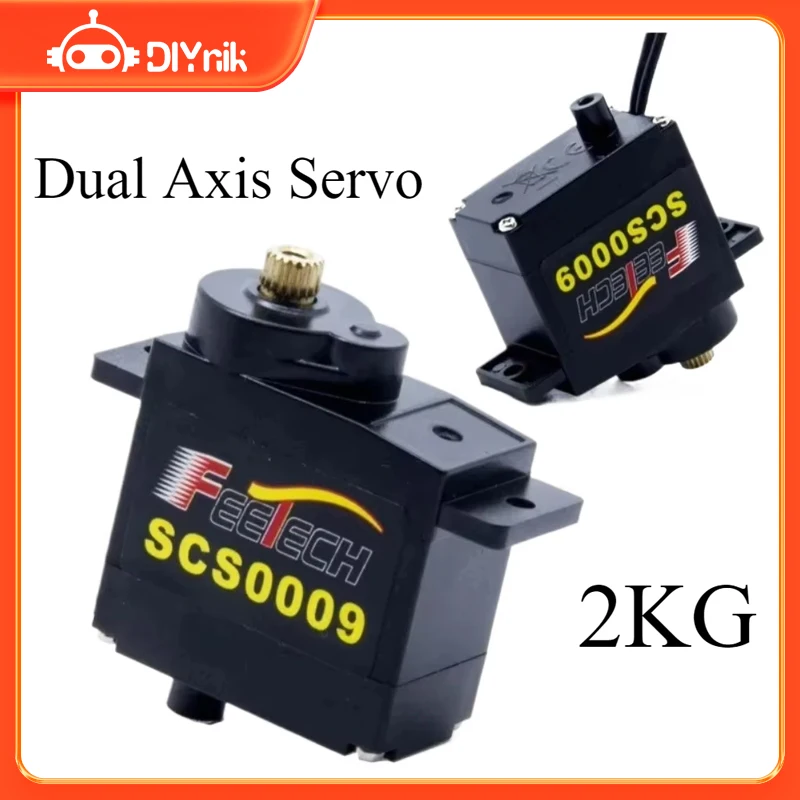 Feetech 2 กก.TTL รุ่น Serial Bus Mini Servo SCS แขนหุ่นยนต์เซอร์โวมอเตอร์เกียร์โลหะ 300 องศามุม Dual แกน Micro Servo RC
