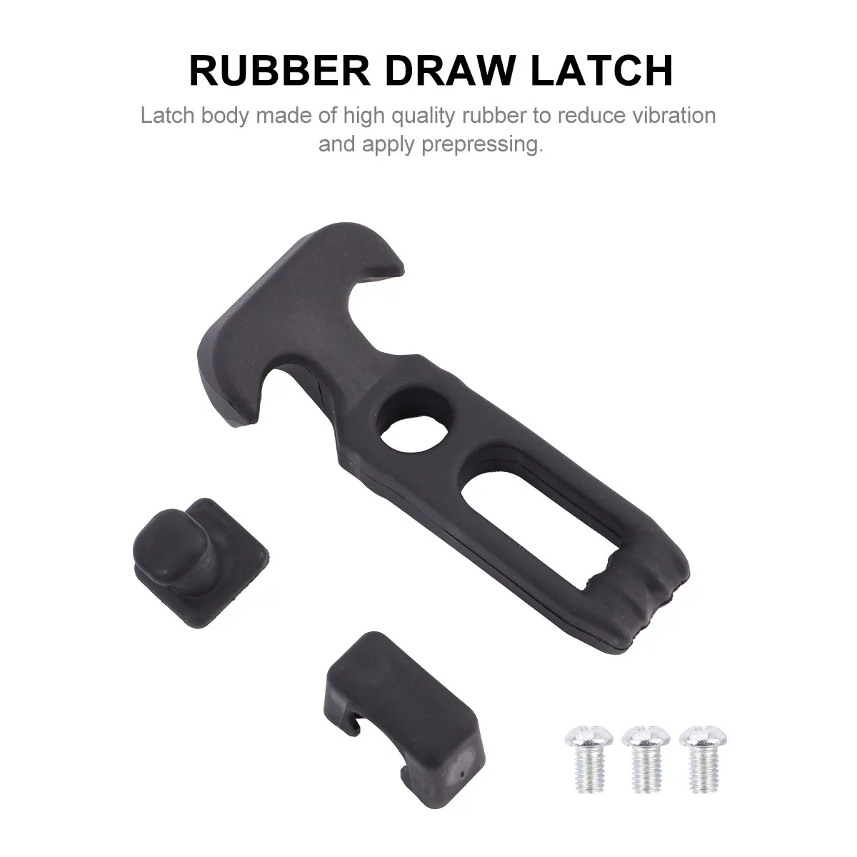 4Pcs Rubber Draw Latch T-Handle Hasp for Toolbox Engineering Machinery Cooler Hood Agricultural Equipment Vibration Absorbing