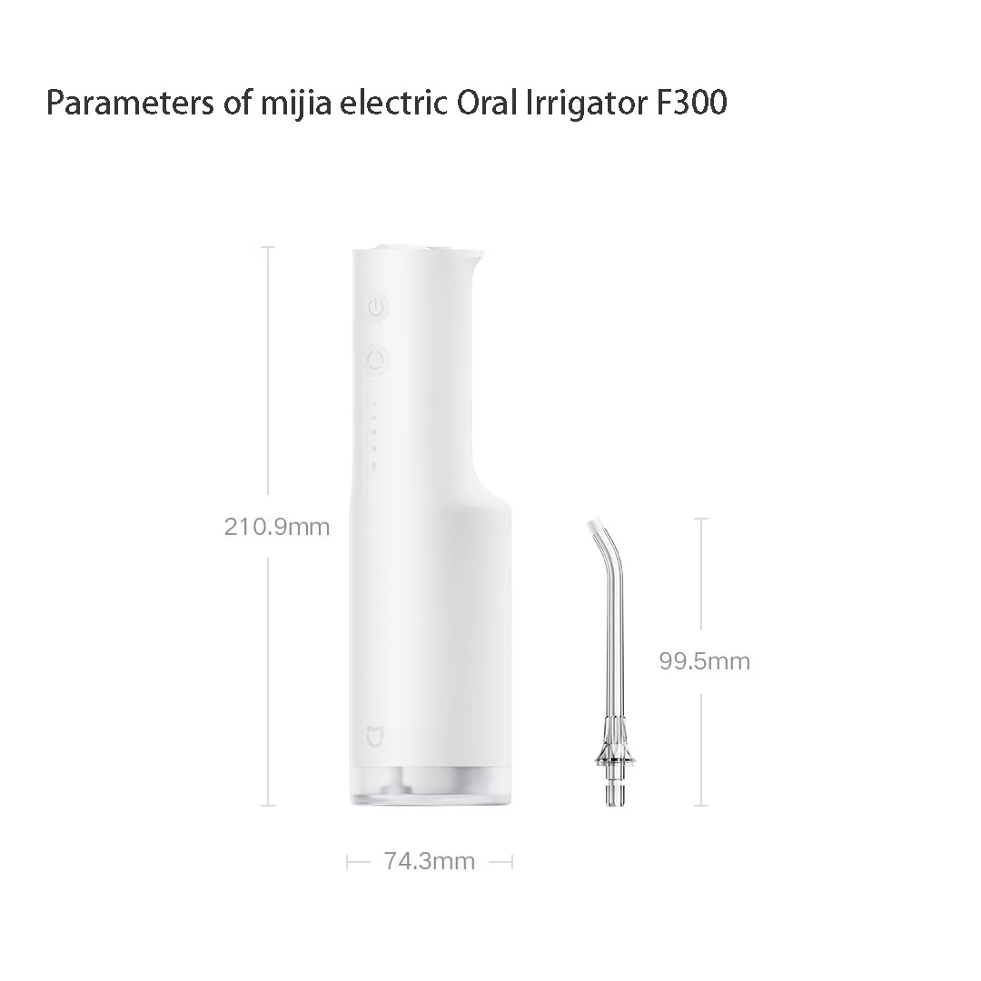 Xiaomi Mijia Irrigador Oral F300 MEO703 Waterpulse Irrigador Odontológico Portátil Oral Flusher IPX7 240ML Tanque de Água Dente Limpador