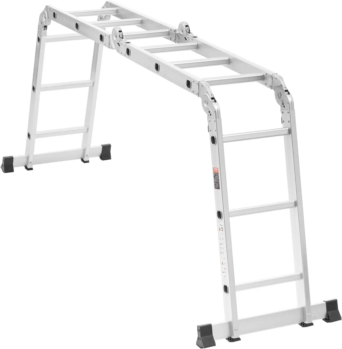 

Multi-Purpose Folding Ladder, 7-in-1 Tall Step Ladder, A Frame 3 Step Adjustable Telescoping Ladder, 12ft Reach Height Heavy Dut