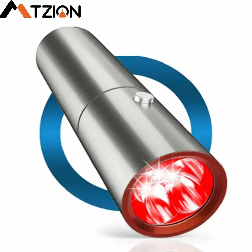 Lampada a bacchetta portatile a luce rossa con 5 lunghezze d\'onda luce blu luce rossa vicino a infrarossi LED torcia a luce 940nm per la pelle del