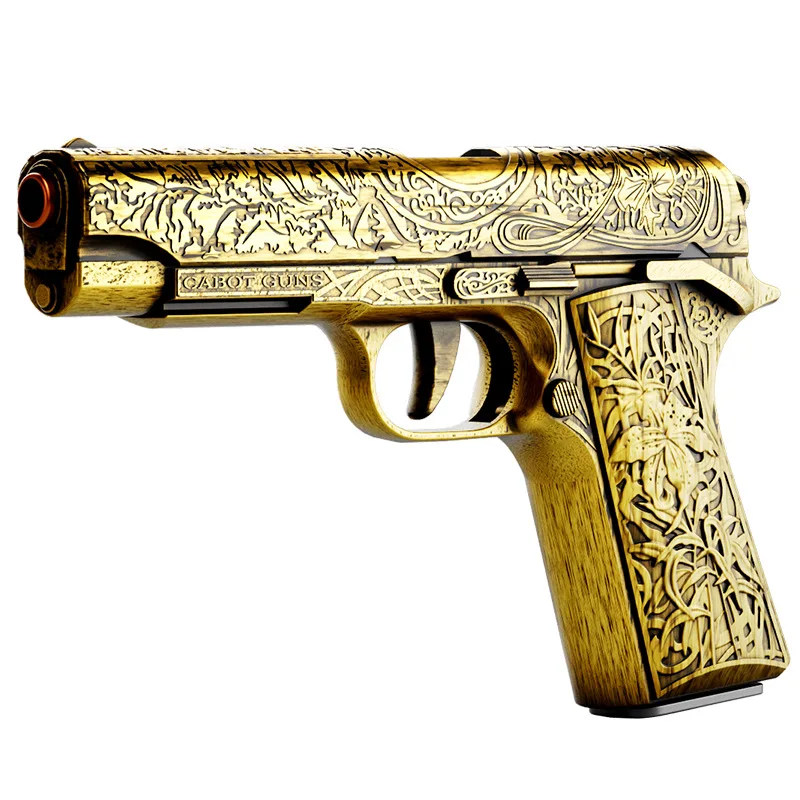 Pistolet jouet à coque souple, sculpture rétro 1911, mécanique, tir continu, coque de lancer, modèle éducatif pour garçons
