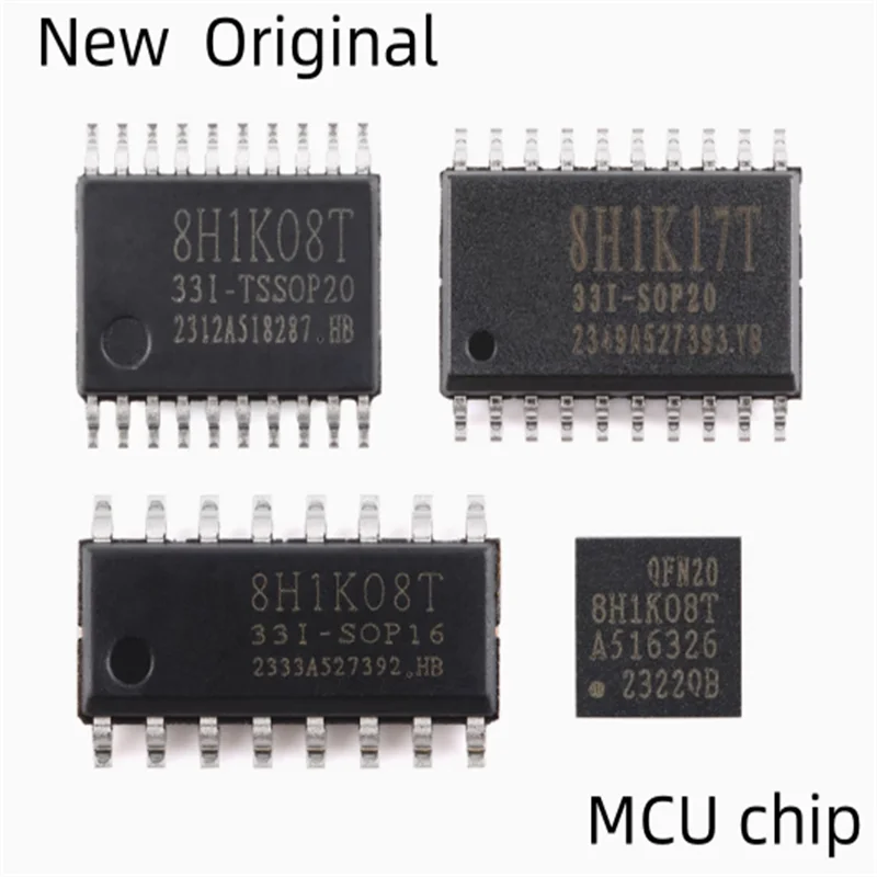 

xkss 5pcs New Original STC8H1K08T STC8H1K17T SOP16/20/TSSOP20/QFN20 8051 MCU microprocessor chip STC8H1K08T-33I-SOP16