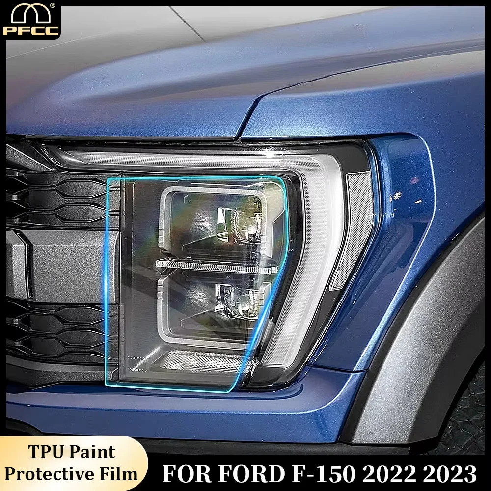 

For Ford F-150 2022 2023 TPU Pre-cut Car Headlight Rearview Mirror Film PPF Paint Transparent Protection Film Clear Sticker Kit