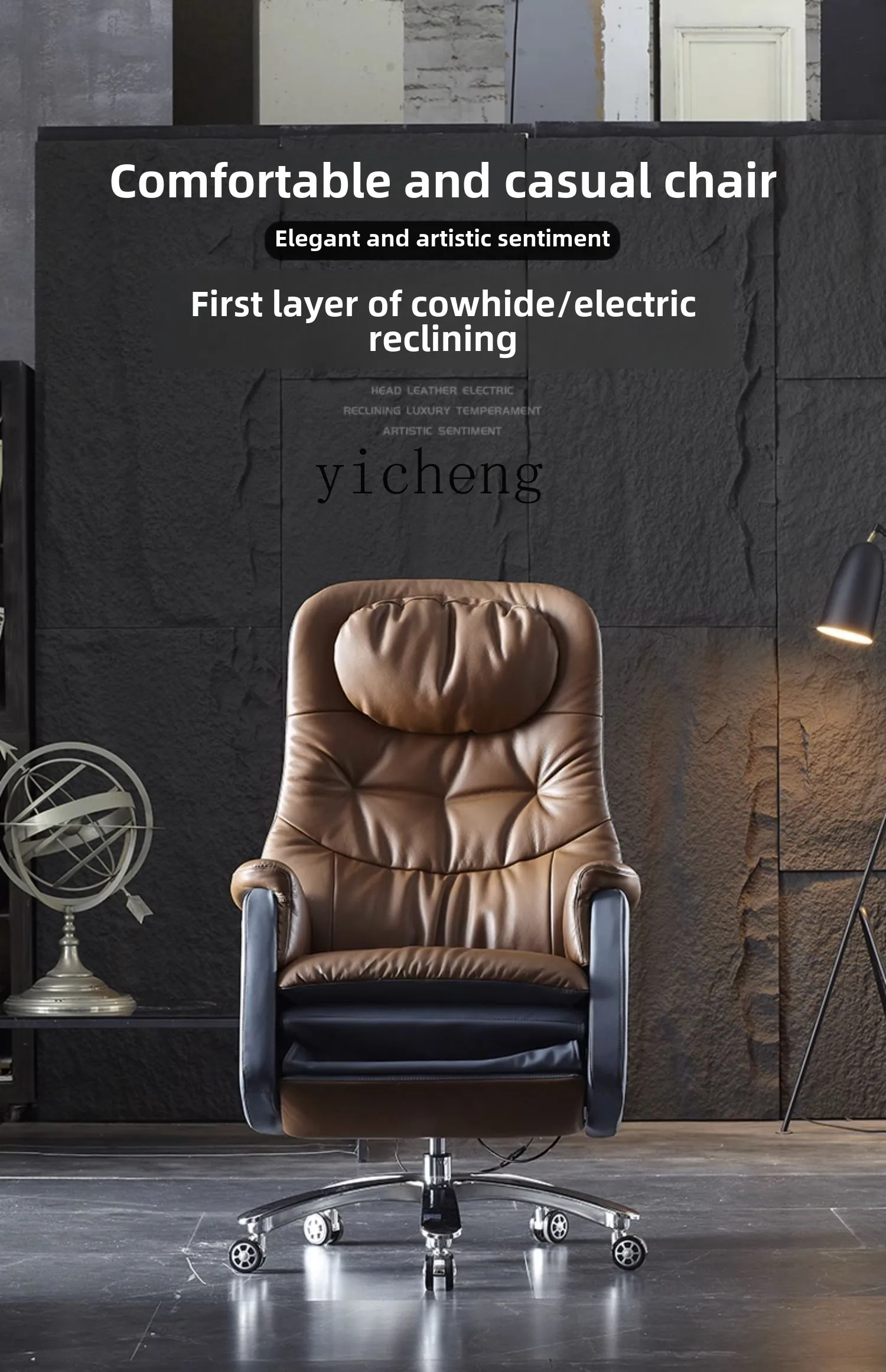 Zz office seat can be reclined comfortably, sedentary boss chair can be reclined flat, office chair is breathable and can