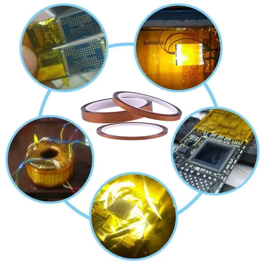 High Temperature Heat BGA Tape Thermal Insulation Tape Polyimide Adhesive Insulating adhesive Tape 3D printing Board protection