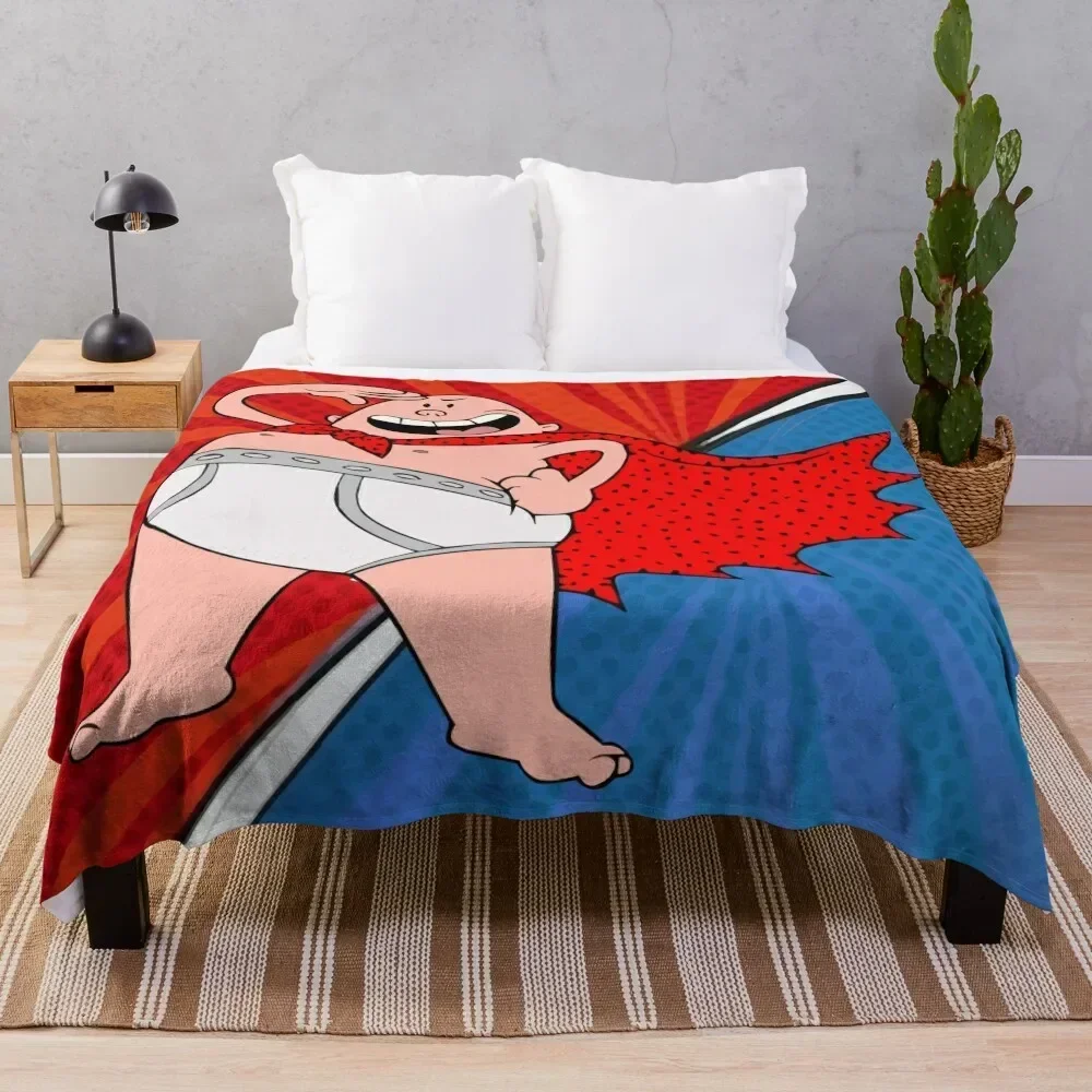 Captain Underpants - Comic Cartoon Throw Blanket wednesday Luxury Blankets