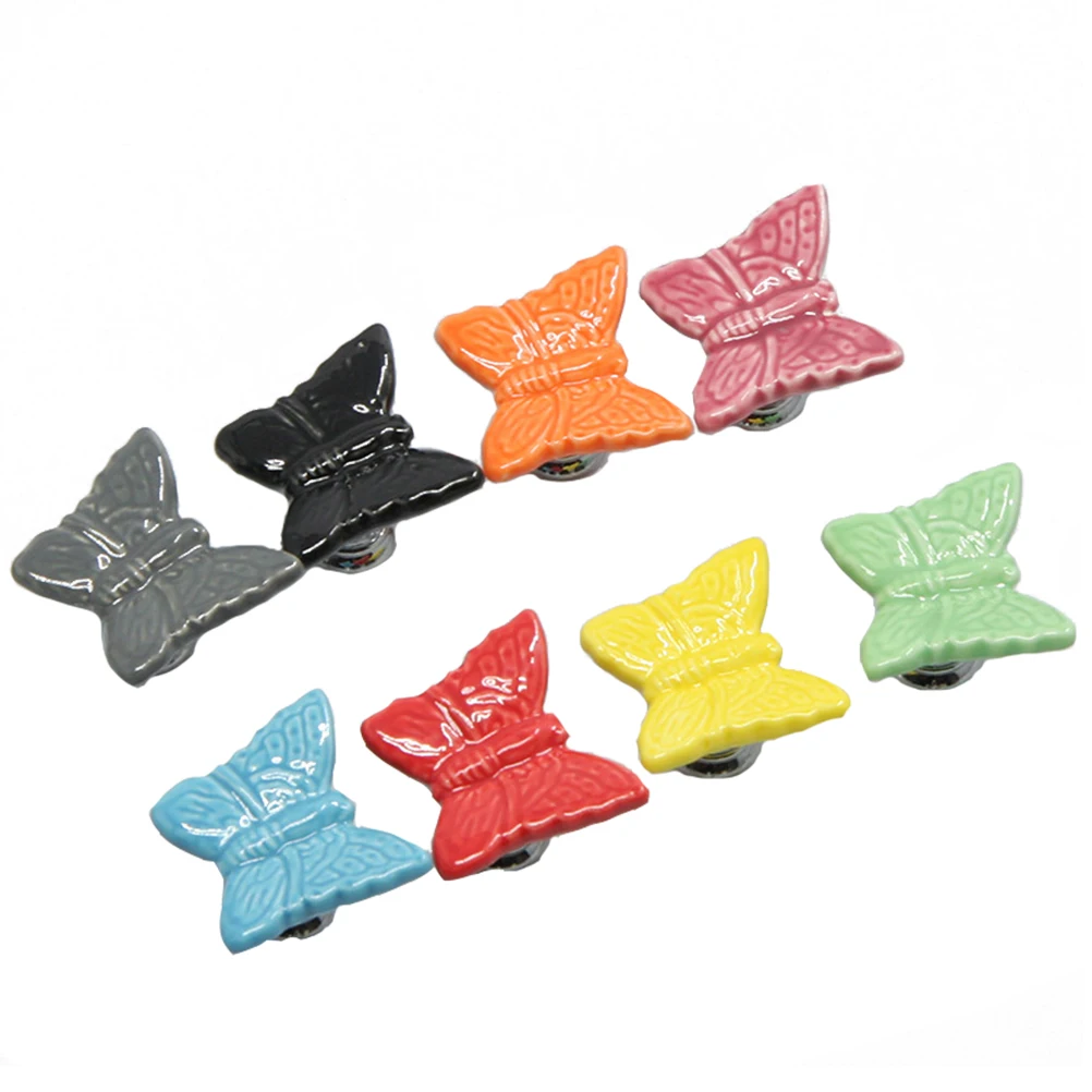 

8pcs Cabinet Handles Door Knob Pull Ceramics Ornament Furniture Accessory Wardrobe Drawer Knobs Home Door Supply Corrosion