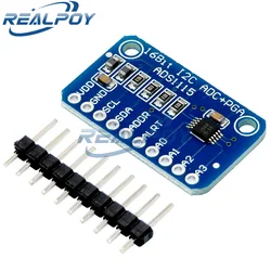 16 Bit I2C ADS1115 Module ADC 4 channel with Pro Gain Amplifier RPi