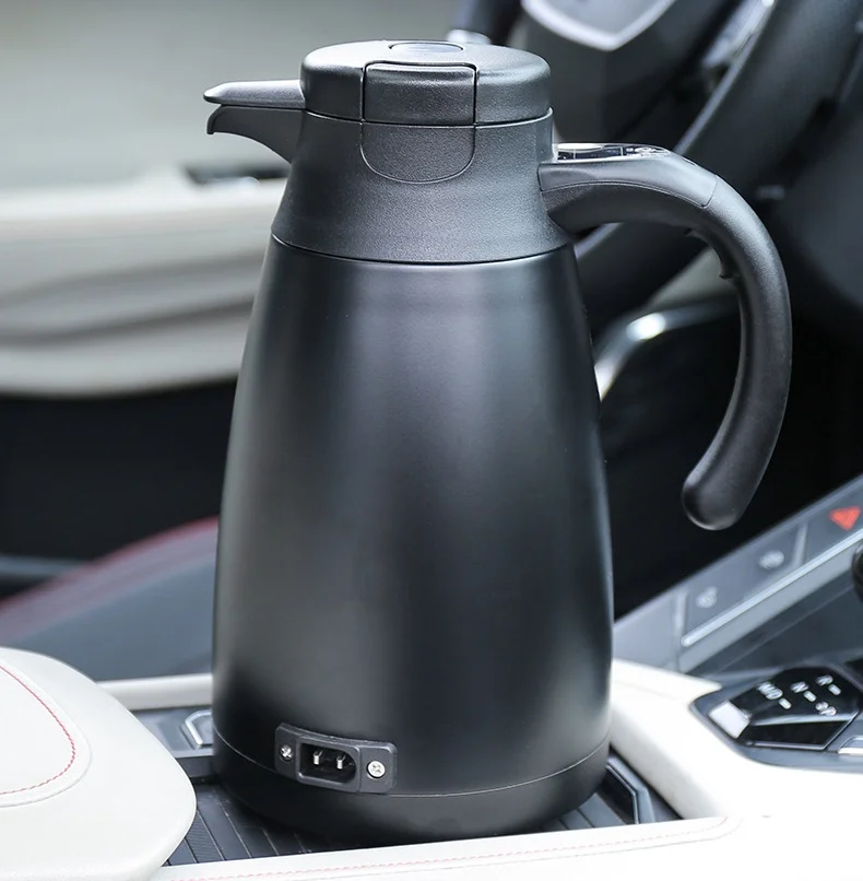 Smart 12V/24V Electric Kettle for Auto Use Stainless Steel Cup with 100°C Temperature Control for Boiling Water in Cars/Trucks