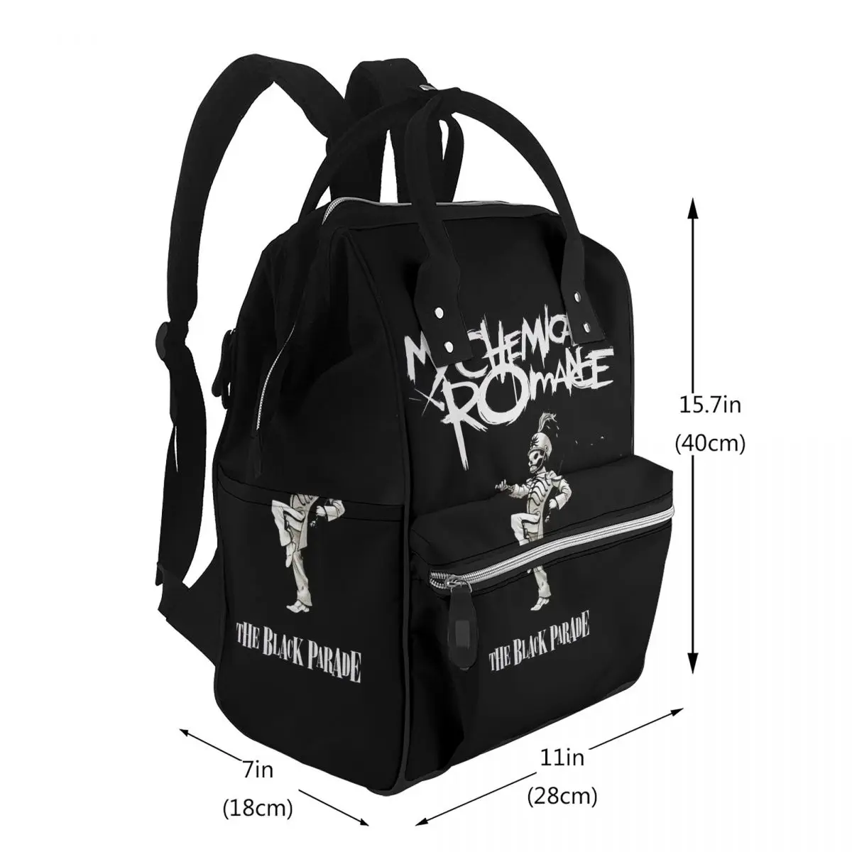Rock MCR My Chemical Romance Student Backpack School Bag Hiking Travel Daypack for Men Women Bookbag Shoulder Bags