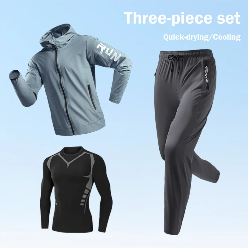 

Быстросохнущие комплекты для фитнеса и бега, мужские спортивные костюмы, спортивная одежда для тренажерного зала, баскетбольные тайтсы, одежда для бега на открытом воздухе, тренировочное нижнее белье, одежда для занятий спортом