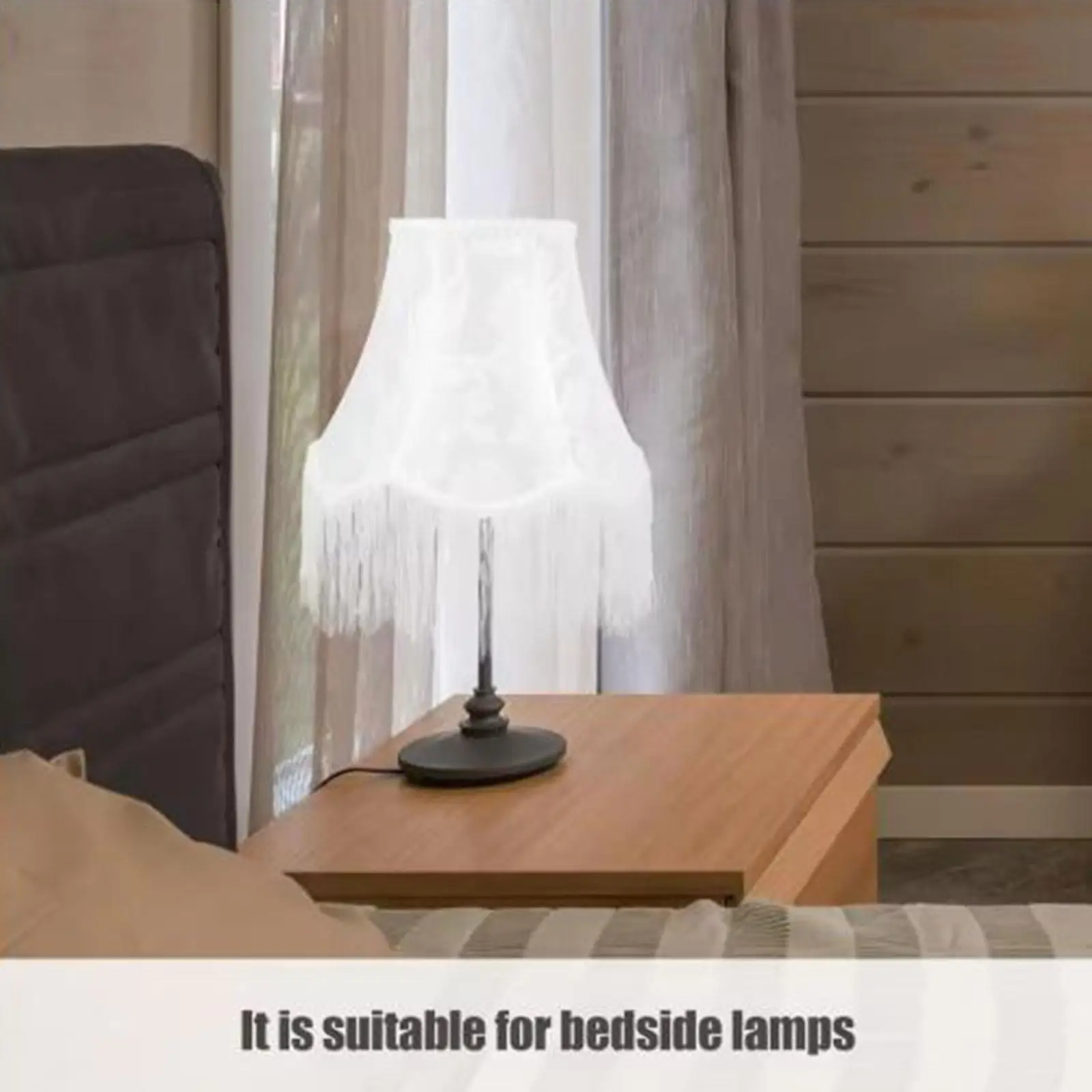

Table Lamp Shade Tassel Desktop Light Shade for Hotel Wedding Farmhouse