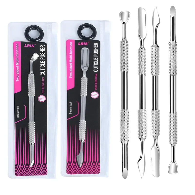 Gancio tipo spingi cuticole smalto per unghie rimozione Gel smalto per unghie pelapatate raschietto strumento per Manicure pulito in acciaio inossidabile per Nail Art