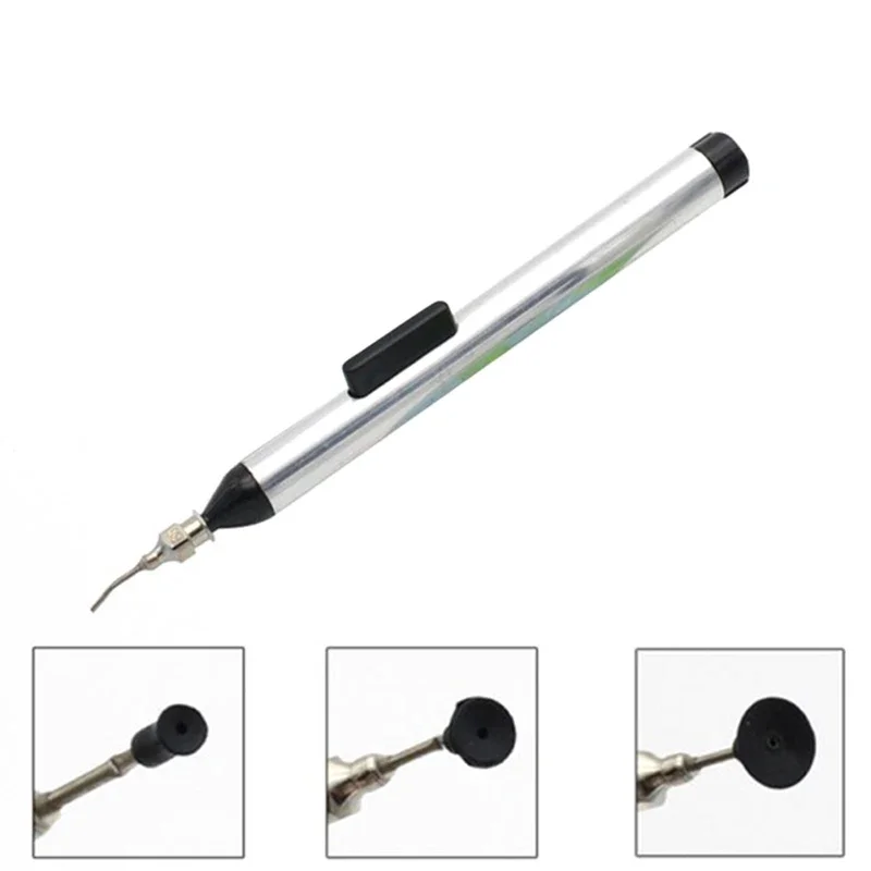 Soldering Pick Up Tools Pen Hand Aluminium Alloy Pump Silver Sucking Metal Vacuum Sucker Pads Manual Home Kit New