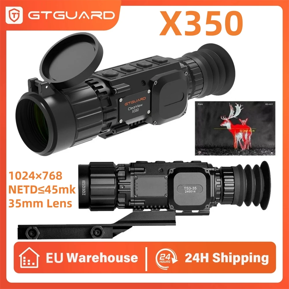 Thermal Imaging Scope 384x288PX 35mm Lens Infrared Thermal Monocular Camera Long Range Night Vision Device for Outdoor Hunting