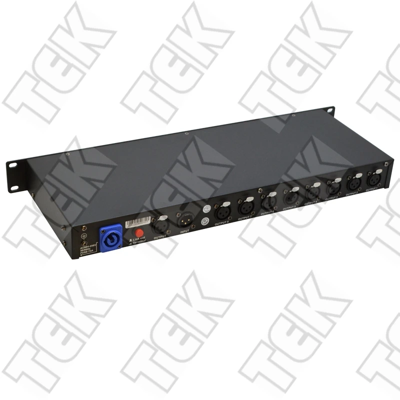 

8-Way Output DMX Distributor with 1 Input for Gathering Party Nightclub Show Event Entertainment Stage Disco Lighting Controller