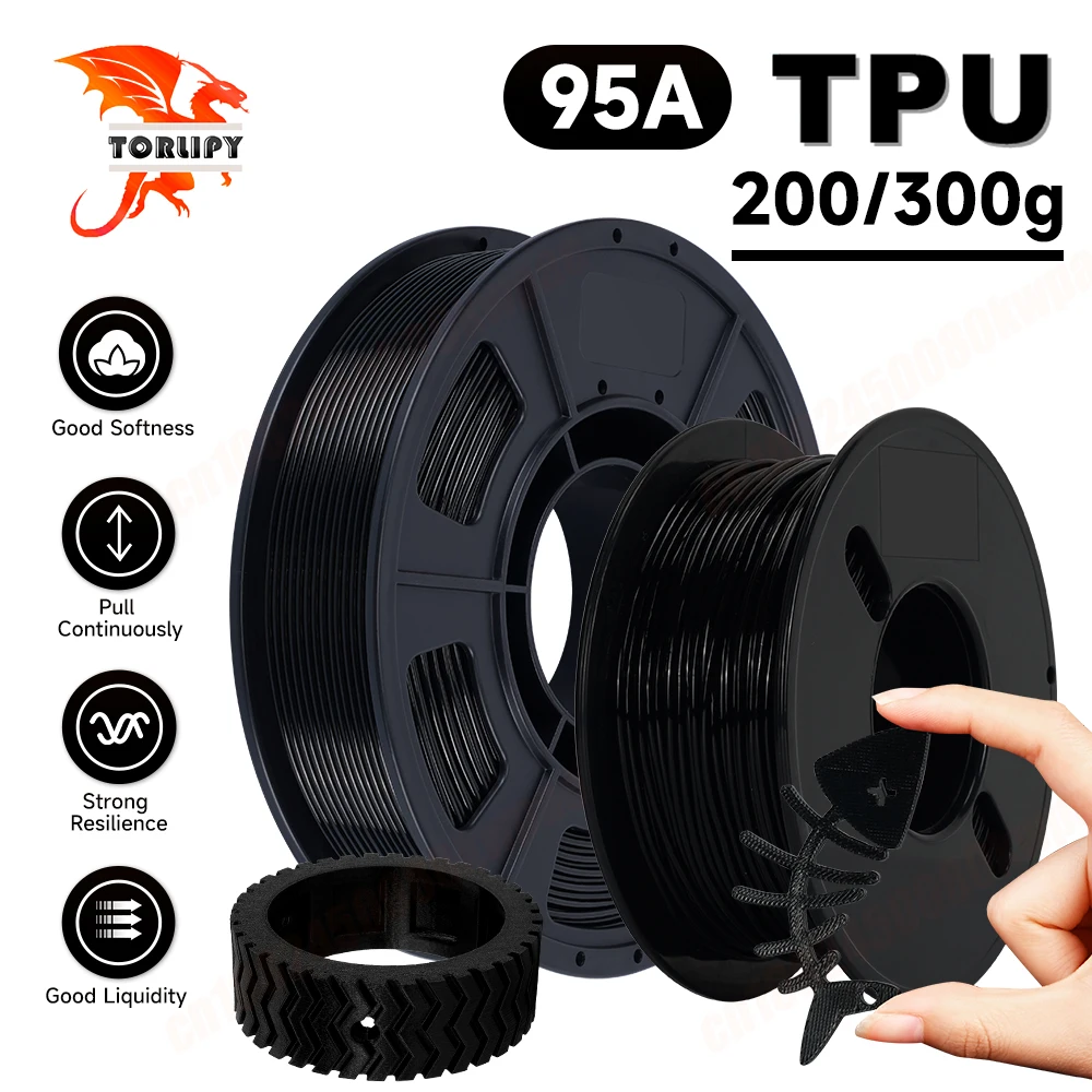 KINGROON 200/300g خيوط بولي يوريثان 1.75 مللي متر مرنة 95A مادة طابعة ثلاثية الأبعاد ناعمة لمعظم خيوط الطباعة FDM شحن سريع #1