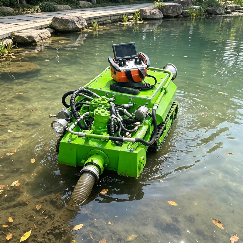 River Cleaning Robot Underwater Dredging Machine Hydraulic Crawler Sludge Removal Equipment Remote Control Operation System