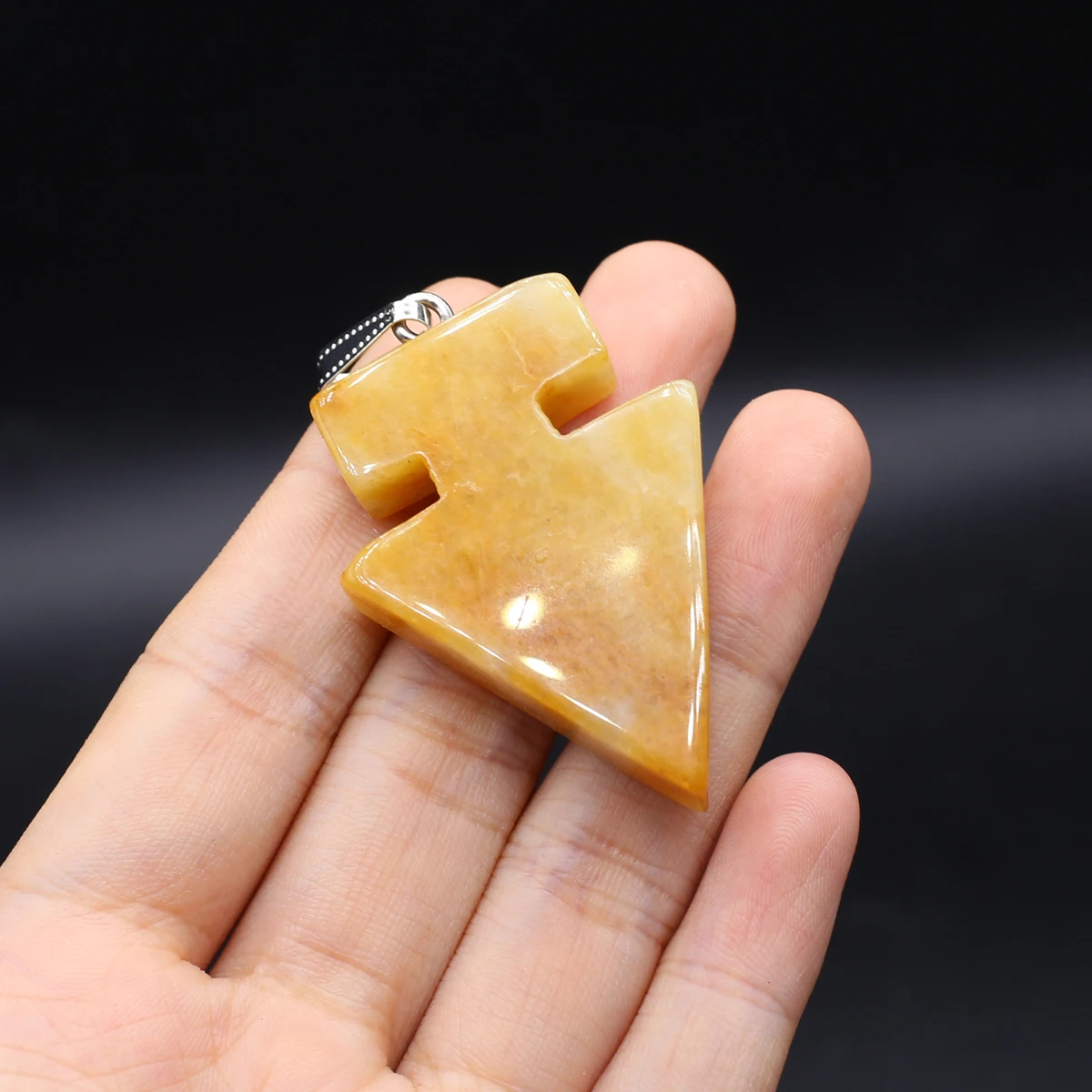 6PCS Wholesale Natural Semiprecious Stone Random Color Arrow Pendant Jewelry Making DIY Necklace Earrings Accessories Gift