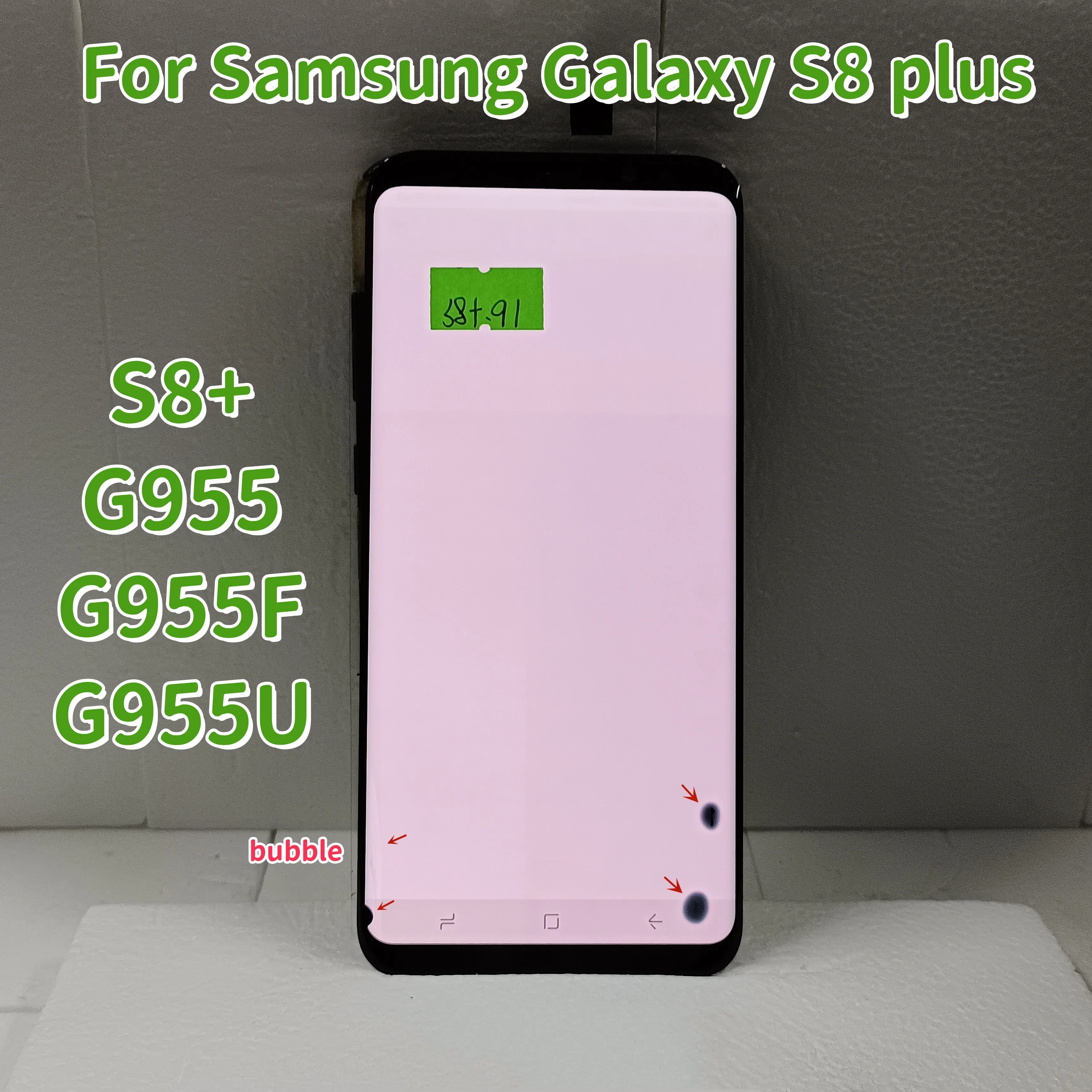 

For 100% Test 6.2" Samsung S8+ LCD With defects Super AMOLED Touch Screen S8 Plus G955 G955F G955U Display Touch Screen Assembly