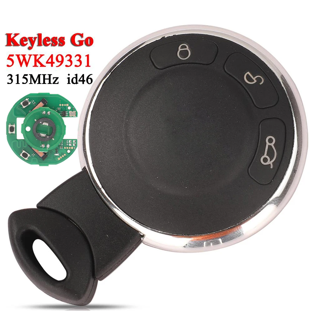 jingyuqin 3 Buttons 5WK49331 Car Remote Key 315MHz id46 Chip For BMW MINI Cooper Cabrio Clubman Countryman Coupe Paceman