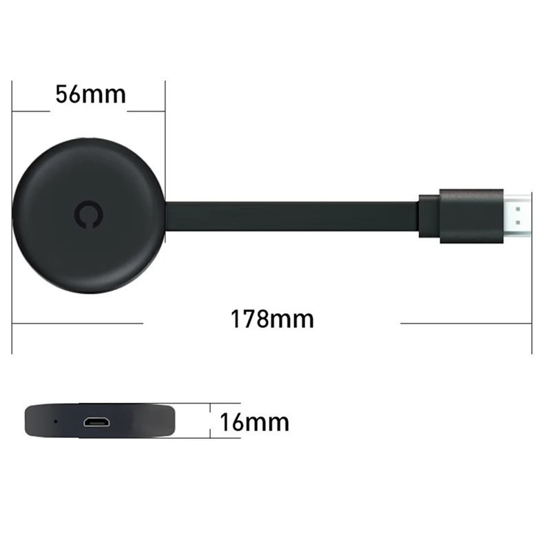 【B89E】2X Adaptador de exibição sem fio Wifi Tela fundida Espelhamento Media Streaming Receptor para telefone/PC para exibir projetor de TV