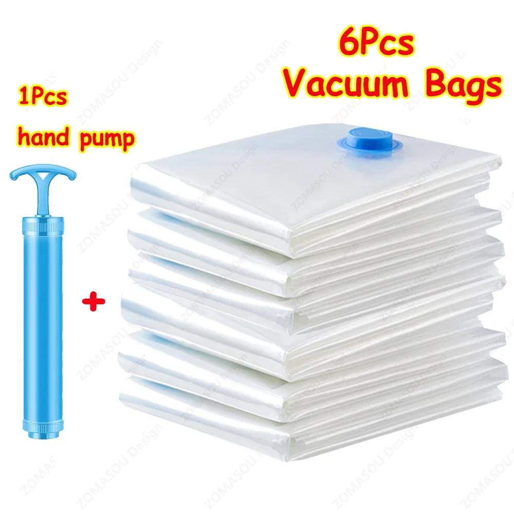1-24Pcs Vakuum Lagerung Taschen Vakuum Dichtung Beutel Wiederverwendbare Platzsparende Taschen Falten Komprimiert Organizer Tasche Für Kleidung bettwäsche